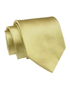 Finom textúrájú selyemsárga nyakkendő Chattier