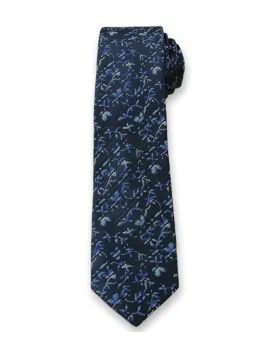 Sötét kék nyekkendő érdekes mintával  Angelo di Monti