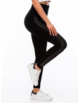 Különleges fekete női leggings PLR123