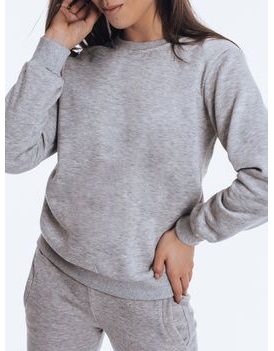 Egyszerű szürke női pulóver Fashion