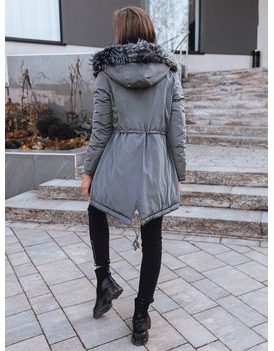 Modern sötétszürke női parka kabát Pacco