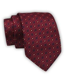 Piros nyakkendő geometriai mintával  Alties