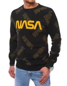 Stílusos fekete Nasa pulóver