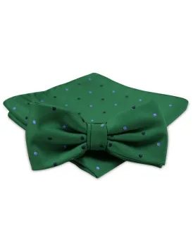 Csodás zöld csokornyakkendő pöttyös mintával Alties