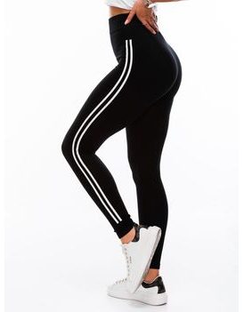 Egyszerű fekete női leggings PLR129