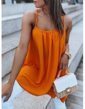 Szenzációs narancs színű női nyári top Mirta