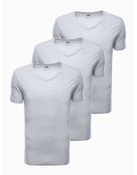 Szürke póló szett V-nyakkivágással  Z29-V10