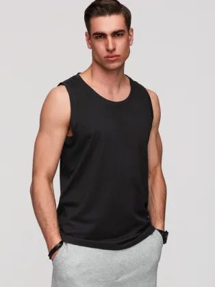 Egyszerű fekete tank top V3 TSBT-0272