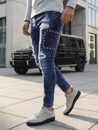 Férfi kék farmernadrág V1 PADJ-0242