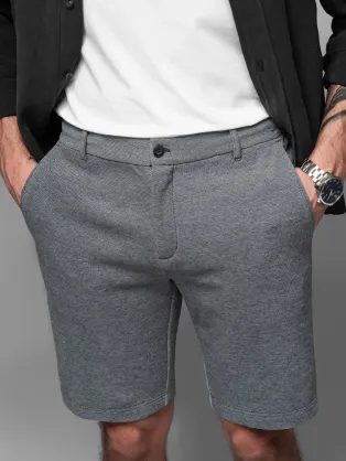 Fekete chino férfi rövidnadrág V2 SRCS-0149