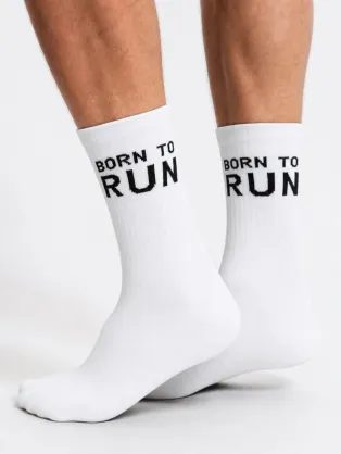 Fehér RUN férfi zokni