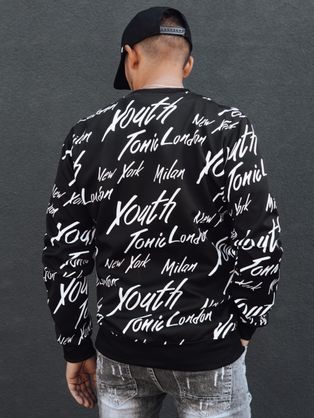 Homoszínű pulóver felirattal V1 SSPS-0154