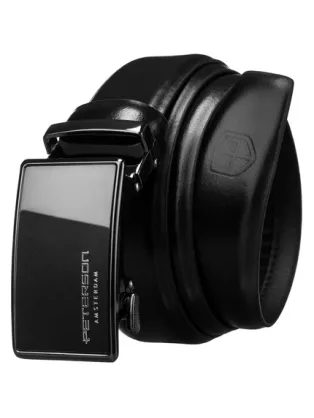 Fekete bőr férfi öv Peterson