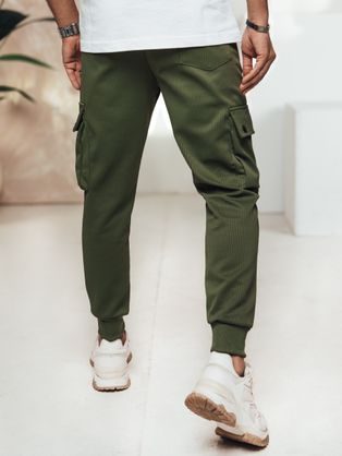 Trendi oliva zöld jogger nadrág P886