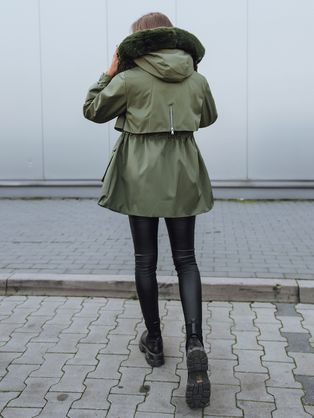 Egyszerű gránit színű női steppelt kabát Noli