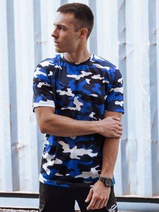 Sötét kék terepmintás póló