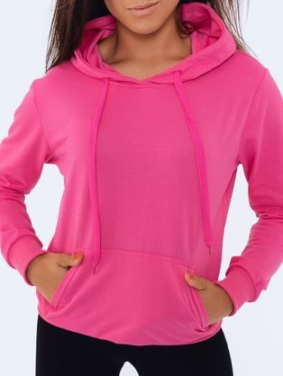 Divatos rózsaszín női kapucnis pulóver Lara
