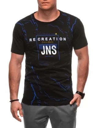 Érdekes fekete póló nyomtatással