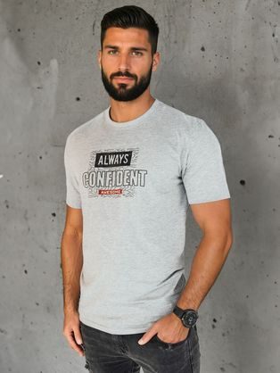 Modern szürke póló felirattal