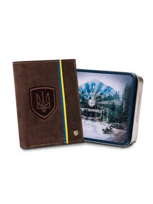 Modern barna bőr pénztárca Peterson