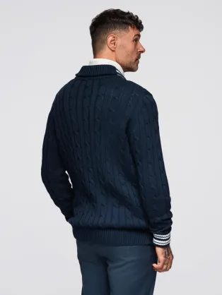 Szemet gyönyörködtető barna pulóver logóval V3 SSZP-0216