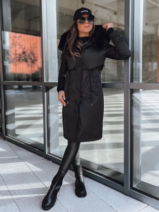 Fekete női eredeti kabát LUSTER