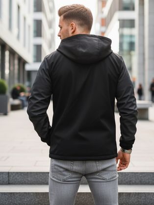 Modern steppelt fekete bomber kabát