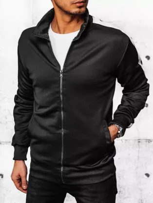 Fekete férfi pulóver vállpánttal