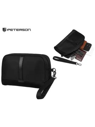 Stílusos fekete férfi kézitáska