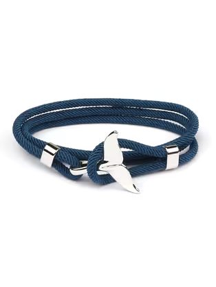 Világoskék férfi karkötő uszonnyal