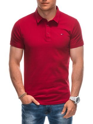 Trendi piros pólóing hímzett logóval S1940