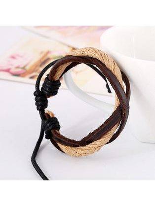 Dupla fekete férfi karkötő SH-2023