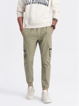 Trendi khaki jogger nadrág V1 PAJO-0125