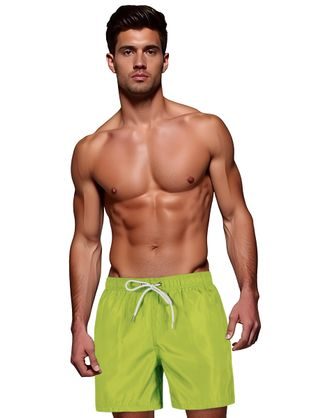 Modern élénkzöld férfi fürdőruha