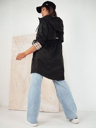 Gránit színű kétoldalas női steppelt kabát Elbra