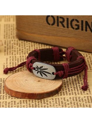 Dupla fekete férfi karkötő SH-2023