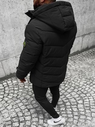 Fekete trendi téli kabát JS/22M55/392