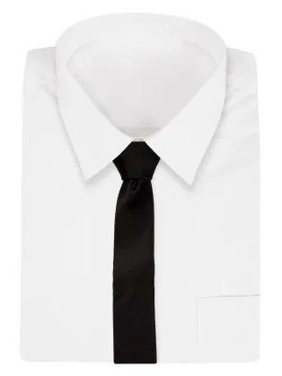 Fekete elegáns nyakkendő Angelo di Monti