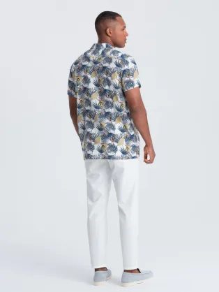 Fehér nyári ing kék mintával