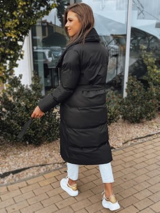 Hosszú bézs női téli steppelt kabát Luxwarm