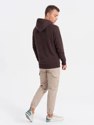 Időtlen fehér kapucnis pulóver V1 SSPS-0150