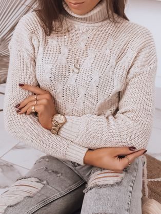 Bézs női pulóver eredeti kivitelben Auri