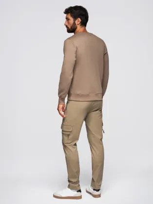 Kényelmes piros pulóver címkével V1 SSNZ-0134