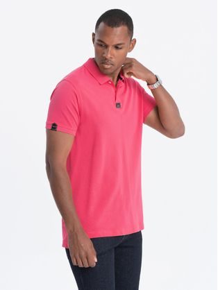 Felstűnő rózsaszín galléros póló V4 S1745