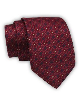 Piros nyakkendő geometriai mintával  Alties