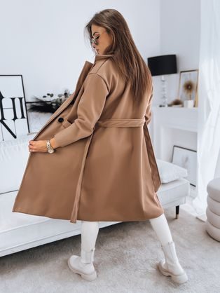 Modern kamel színű női kabát Misti