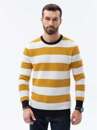 Mustár színű pulóver E189