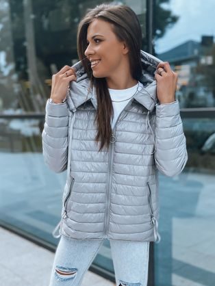 Kényelmes világosszürke női kabát Moster