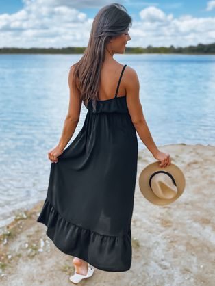 Csodálatos fekete női maxi ruha Edif