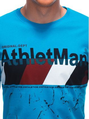 Egyedi halvány kék póló AthletMan S1887